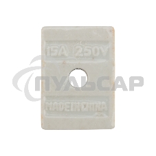 Клемма керамическая винтовая 10 мм² 2 пары контактов с крепежным отверстием (100 шт./уп.) Rexant