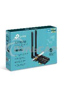Адаптер 11AX 3000Mbps dual-band PCI-E adapter, 2402Mbps at 5G and 574Mbps at 2.4G, support Bluetooth 5.0, WPA2 encryption, two external Antennas.
