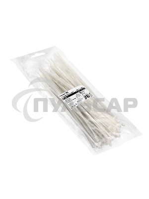 Стяжка (хомут) нейлоновая ExeGate EX293137RUS CV66-450x7.5W (нейлон 6.6, 450x7.5мм, неоткрывающаяся, halogen free, -40°C - +85°C, белая, 100 шт)
