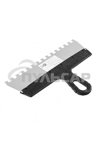 Шпатель Sparta из нержавеющей стали, 300 мм, зуб 10х10 мм, пластмассовая ручка 85130