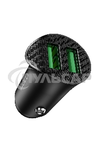 Авто ЗУ/ QC 3.0/ 2 USB/ HOCO HC-35027 Z39/ Выход: 5V_9V_12V, 18W/ черный