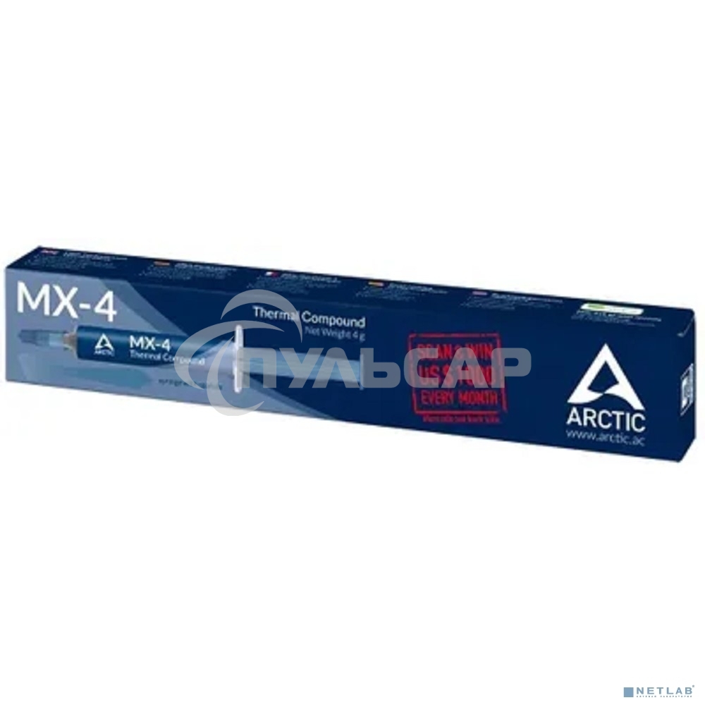 Термопаста Arctic MX-4 Thermal Compound 4-graмм with spatula (ACTCP00031B)