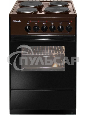 Плита электрическая Лысьва ЭП 411 коричневый, конфорок 4 электрических, духовка 57 л, 50 см x 85 см x 60 см