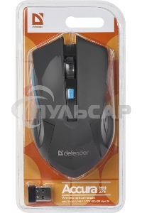 Мышь беспроводная Defender Accura MM-275 синий, 1600 dpi, радиоканал, USB, кнопки - 6