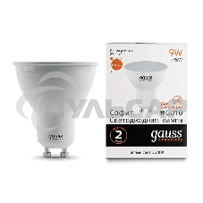 Лампа cветодиодная LED Gauss Elementary MR16 GU10 9W 640lm 3000К 13619