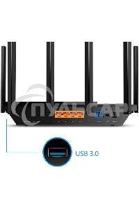 Роутер TP-Link Archer AX73 AX5400 Dual Band Wireless Gigabit Router, 1.5 GHz Tri-Core CPU, 1 GE WAN + 4 GE LAN ports, 1× USB 3.0 Port, support 1024-QAM, OFDMA, MU-MIMO, Airtime Fairness, Beamforming, 160MHz Channel Width, come with HomeShieldTM, support R