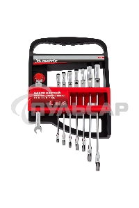 Набор ключей Matrix комбинированных, трещоточных шарнирных 8шт