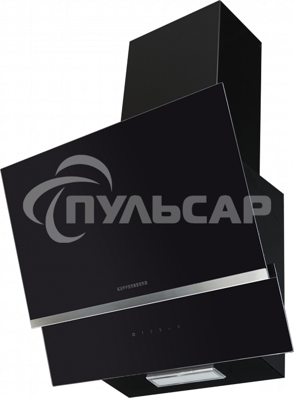 Вытяжка каминная Kuppersberg F 600 B черный/нержавеющая сталь, 60 см, 650 куб. м/ч, 47 дБ
