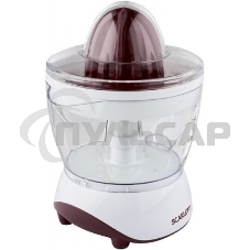 Соковыжималка цитрусовая Scarlett SC-JE50C06 25Вт рез.сок.:700мл. белый/коричневый