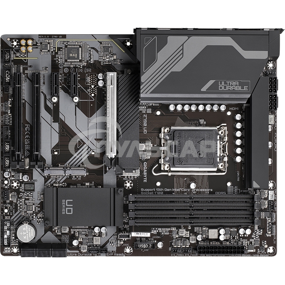 Материнская плата Gigabyte Z790 UD, LGA 1700, Intel Z790, 4xDDR5, 6xSATA, 3xM.2, 1xPCI-E 5.0 x16, 1xPCI-E 4.0 x4, 1xPCI-E 3.0 x1, 1xHDMI, 1xDP, 1x 2.5Gb LAN, 4xUSB-A 2.0, 4xUSB-A 3.2 Gen 1, 1xUSB-A 3.2 Gen 2, 1xUSB-C 3.2 Gen 2x2, 7.1, ATX