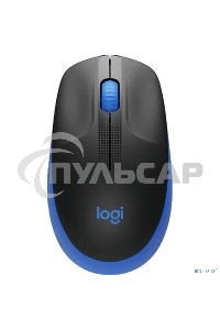 Мышь беспроводная Logitech M190 черный/синий, 1000 dpi, радиоканал, USB, кнопки - 3