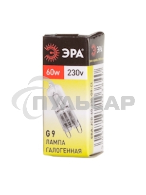 Лампа галогенная ЭРА G9-JCD-60-230V-Cl(100/1000/30000)