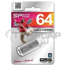 Флешка USB Silicon Power USB 64 Gb Ultima II SP064 GbUF2M01V1S USB 2.0, Silver