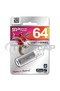 Флешка USB Silicon Power USB 64 Gb Ultima II SP064 GbUF2M01V1S USB 2.0, Silver