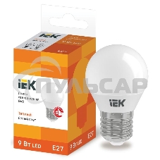 Лампа cветодиодная Iek LLE-G45-9-230-30-E27 ECO G45 шар 9Вт 230В 3000К E27