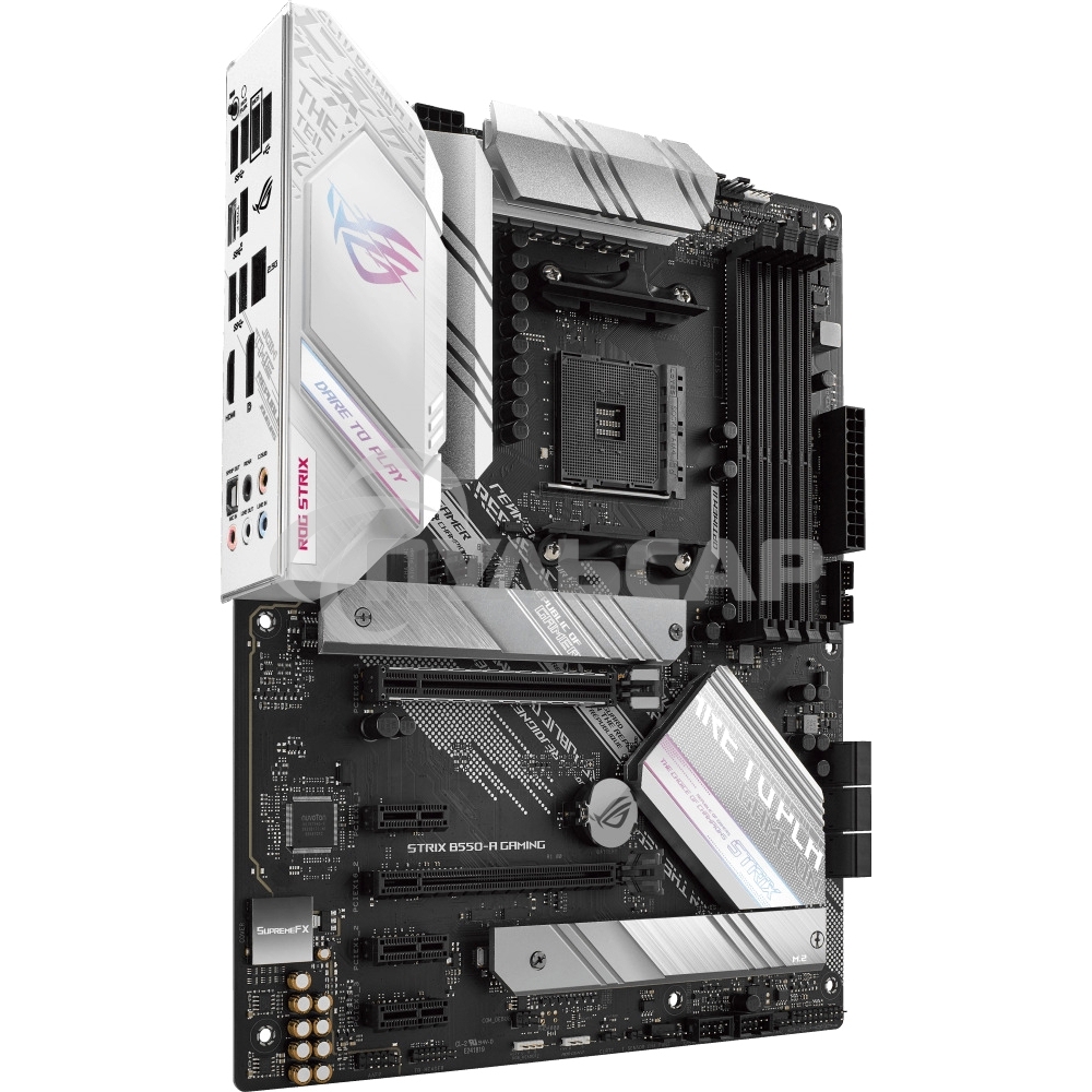 Материнская плата ASUS ROG STRIX B550-A GAMING, AM4, AMD B550, 4xDDR4, 6xSATA, 2xM.2, 1xPCI-E 4.0 x16, 1xPCI-E 3.0 x16, 3xPCI-E x1, 1xHDMI, 1xDP, 1x 2.5Gb LAN, 4xUSB 3.2 Gen 1, 1xUSB 3.2 Gen 2, 1xUSB-C 3.2 Gen 2, 5x3.5 мм, 7.1, ATX