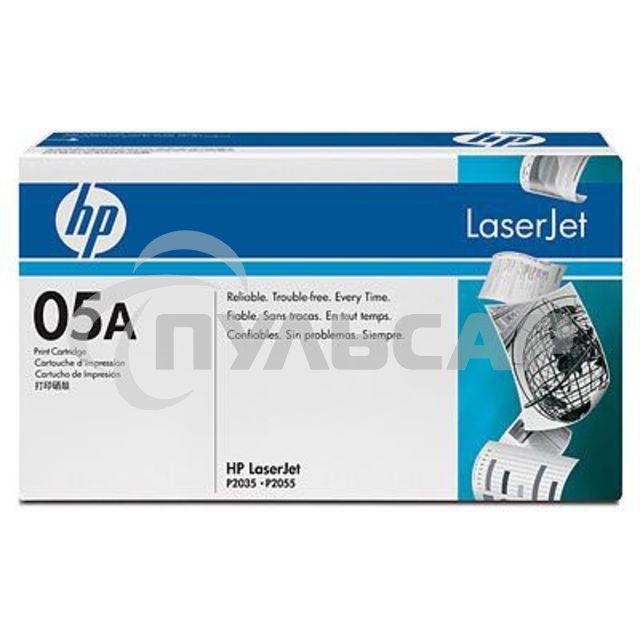 Картридж лазерный HP CE505A черный LJ P2055/P2035 (2300стр.)