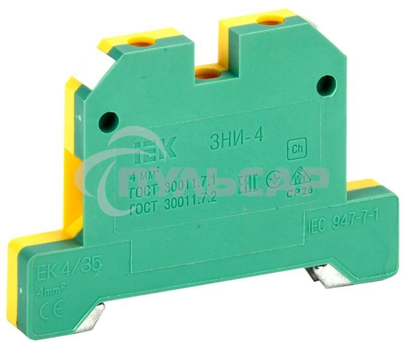 Зажим наборный IEK YZN20-004-K52 ЗНИ-4PEN 4мм2 (JXB-земля)