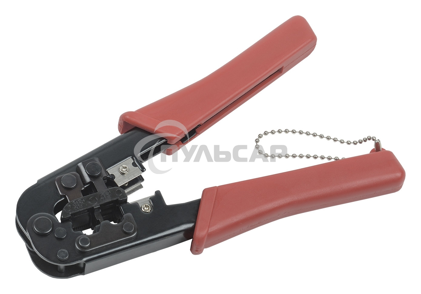 Инструмент обжимной ITK TM1-B10H для RJ-45, RJ-12, RJ-11, без фиксации, с резиновой ручкой