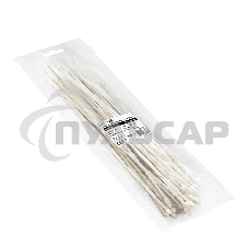 Стяжка (хомут) нейлоновая ExeGate EX293129RUS CV66-500x4.8W (нейлон 6.6, 500x4.8мм, неоткрывающаяся, halogen free, -40°C - +85°C, белая, 100 шт)