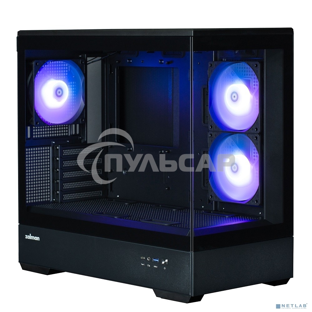 Компьютерный корпус ZALMAN P30 V2, MATX, черный, WINDOW, 2x3.5