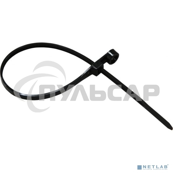 Хомут кабельный Rexant 07-0205 4.3х200 нейл. под винт черный (уп.100 шт)