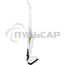 Пылесос вертикальный Mystery MVC-1118 белый/зеленый, питание от аккумулятора, 300 Вт, уборка сухая, пылесборник 0.5 л, работа от АКБ max 30 мин