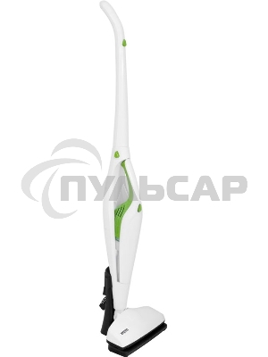 Пылесос вертикальный Mystery MVC-1118 белый/зеленый, питание от аккумулятора, 300 Вт, уборка сухая, пылесборник 0.5 л, работа от АКБ max 30 мин