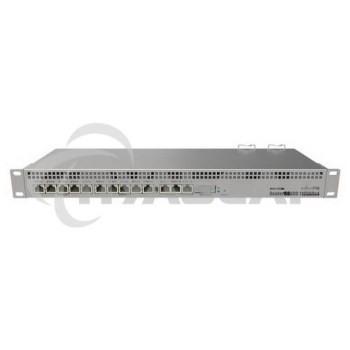 Маршрутизатор MikroTik RouterBOARD 1100Dx4 with Annapurna Alpine AL21400 Cortex A15 CPU (4-cores, 1.4GHz per core), 1Gb RAM, 13xGbit LAN, 60Gb M.2 drive, RouterOS L6, 1U rackmount case, Dual PSU