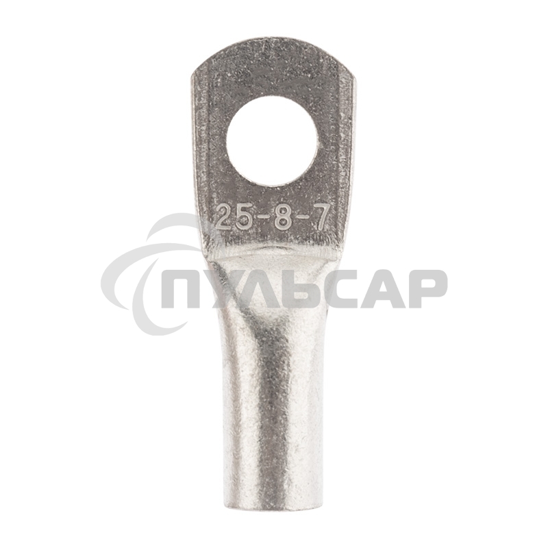 Наконечник медный луженый ТМЛ 25–8–7 (25мм² - Ø8мм) ГОСТ 7386-80 (в упак. 10 шт.) Rexant