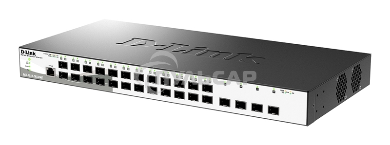 Коммутатор управляемый L2 DGS-1210-28XS/ME/B2A с 24 портами 100/1000Base-X SFP и 4 портами 10Gbase-X SFP+