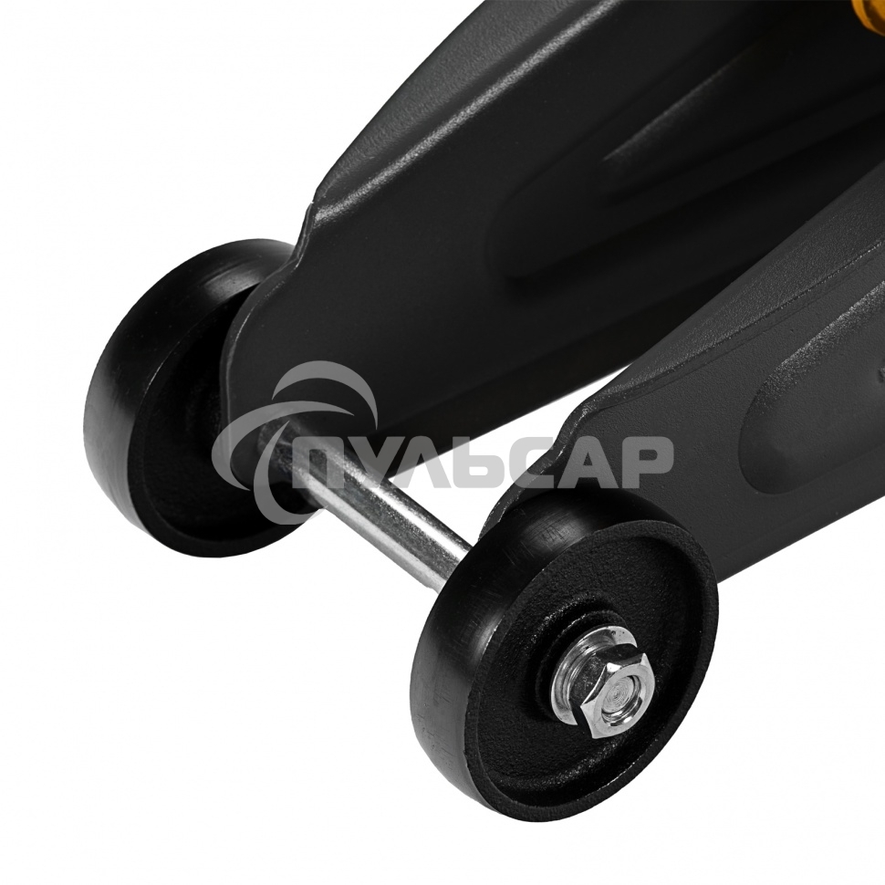 Домкрат гидравлический подкатной с фиксатором Denzel 2 т, 130-330 мм, в кейсе 51154