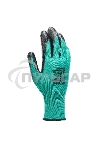 Перчатки полиэфирные с черным нитрильным покрытием, размер 9, 13 класс вязки Palisad