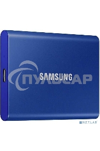 Внешний SSD Samsung T7, 1TB, USB 3.2 Gen 2 Type-C, R/W 1050/1000, синий