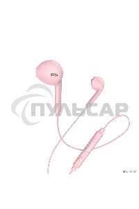 Наушники проводные вставки с микрофоном Hoco M55 розовый