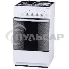 Плита комбинированная Flama RK 23-105 W белый, конфорок 4 шт, духовка 50 л, 50 см x 85 см x 60 см