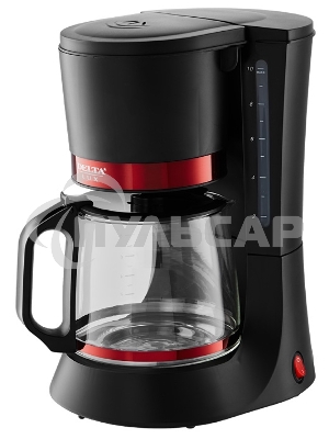 Кофеварка Delta LUX DL-8152 черная с красным