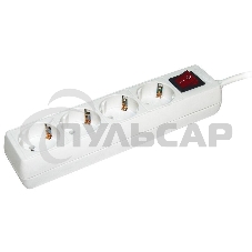 Удлинитель WYP10-16-04-03-ZK-N У04К-выкл. 4 места 2 Р + P Е /3метра 3х1мм2 16А/250 IEK