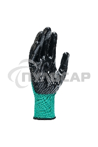 Перчатки полиэфирные с черным нитрильным покрытием, размер 9, 13 класс вязки Palisad