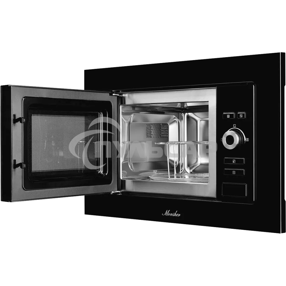 Микроволновая печь встраиваемая Monsher MMH 201 B, 59.3х38.5х31.3 см, мощность микроволновой печи 800-1250 Вт, мощность гриля 1000 Вт, 5 уровней мощности, электронное управление, многофункциональный дисплей, режим Микроволны/Гриль/Комби, автоменю8 програм