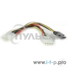 Кабель питания SATA Gembird/Cablexpert CC-SATA-PSY2, 15см, molex 4pin/molex4pin+sata 15pin, на 2 устр.