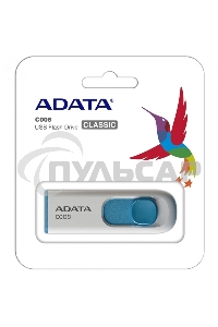 Флешка USB ADATA C008 (AC008-16G-RWE), 16 Gb, USB 2.0, R/W 15/5, белый/синий