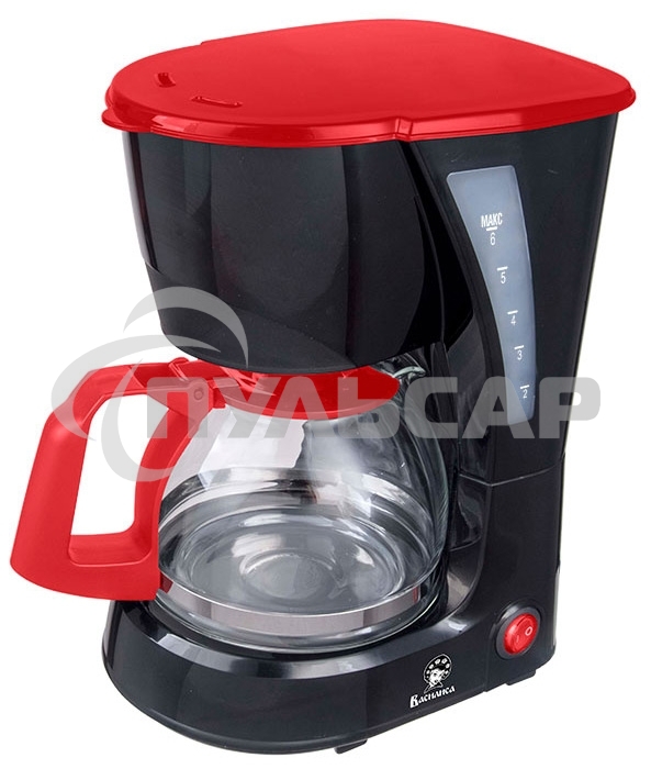 Кофеварка Василиса КВ1-600 черный с красным