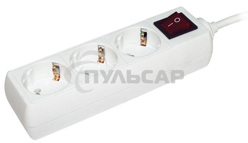 Удлинитель ИЭК WYP10-16-03-03-ZK-N 3х3м с заземл. 16А IP20 У03К с выкл. ПВС 3х1