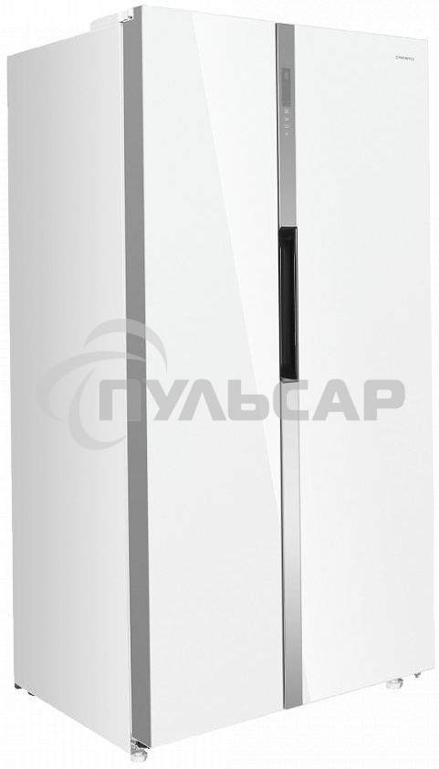 Холодильник Maunfeld MFF177NFW белый глянец двухкамерный 263/170л морозилка сбоку, No Frost, Side by Side