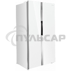 Холодильник Maunfeld MFF177NFW белый глянец двухкамерный 263/170л морозилка сбоку, No Frost, Side by Side