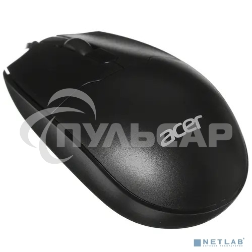 Мышь проводная Acer OMW126 черный, 1200 dpi, USB, кнопки - 3