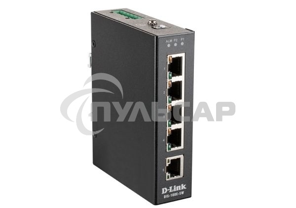 Промышленный неуправляемый коммутатор D-Link DIS-100E-5W/A1A с 5 портами 10/100Base-TX, функцией энергосбережения и поддержкой QoS