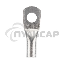 Наконечник медный луженый ТМЛ 25–8–7 (25мм² - Ø8мм) ГОСТ 7386-80 (в упак. 100 шт.) Rexant