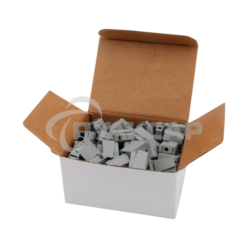 Строительно-монтажная клемма СМК 224 для светильника на 1 проводник (1,0-2,5)/(0,5-2,5) мм², серая (100 шт./уп.) Rexant